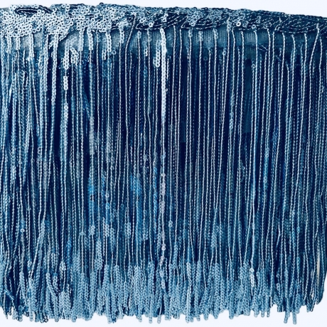 Frędzle taneczne cekinowe BLUE AQUA
